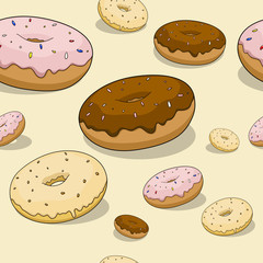 Seamless donut background