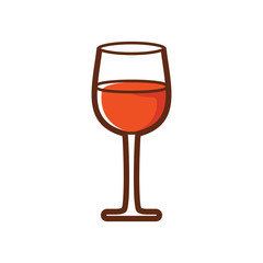 Glass of drink vector