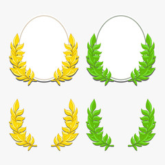 Laurel wreath and ellipse vector illustration