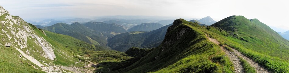 Obraz premium East view from Chleb mountain in Mala Fatra