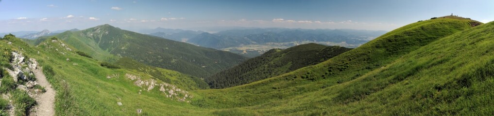 Fototapeta na wymiar north view from Maly Krivan mountain in Mala Fatra mountains
