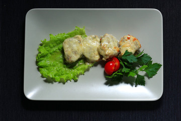 rolls portion serving traditional Japanese cuisine