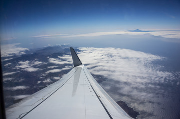 Fototapeta na wymiar Canary Islands under the wing