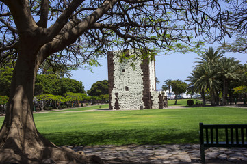Fototapeta na wymiar The count's tower on the island of La Gomera, Canary Islands