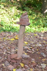 Steinpyramide - Wegkreuz