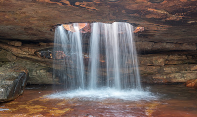 Watefall through a hole