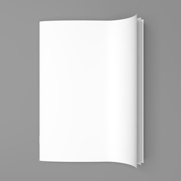 White cover empty magazine blank