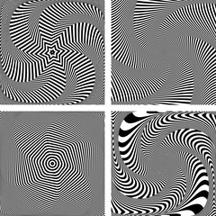 Illusion of torsion twisting movement.