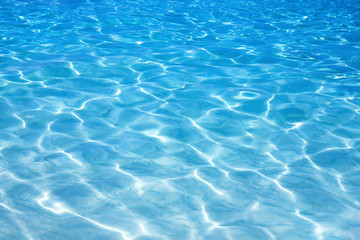 Naklejka na ściany i meble Shining blue water ripple background