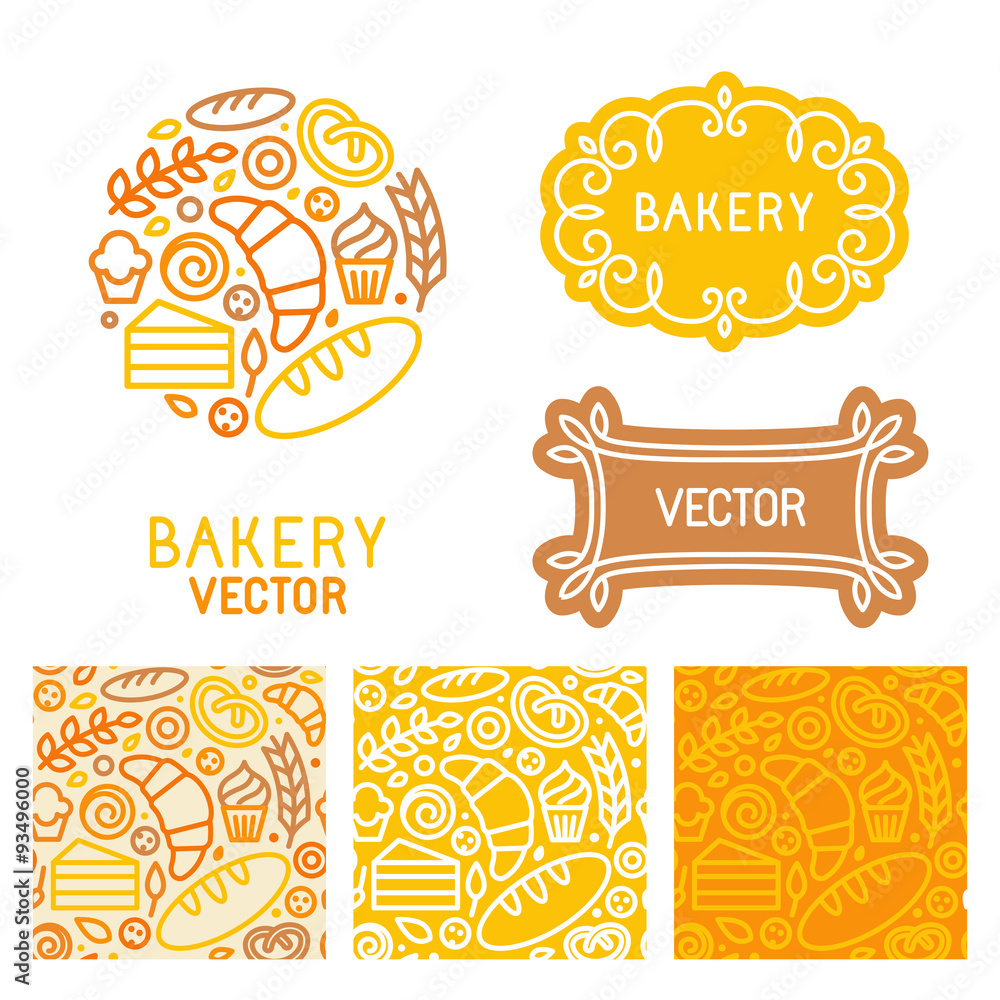 Poster Vector set of logo design elements with icons