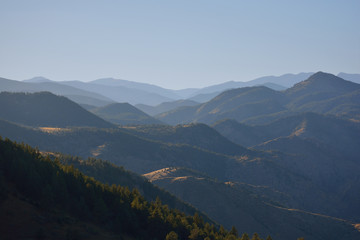 Fototapeta premium Blue Mountain Peaks at Dusk