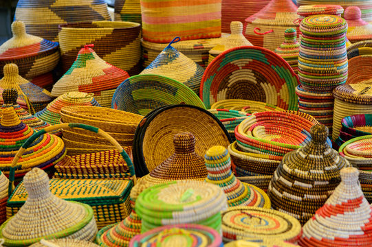 Baskets,Turre Market, Almeria, Spain.