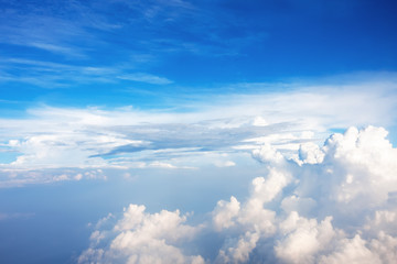 Naklejka na ściany i meble Blue sky with clouds, as background