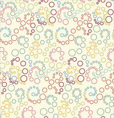 Seamless polka dot blue pattern with circles. Vector