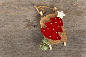 Holiday Decorations. Christmas background. Selective focus.