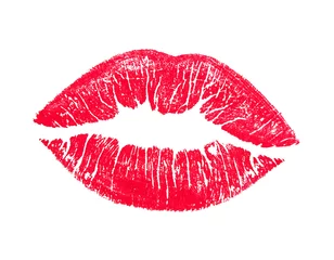 Fotobehang beautiful red lips © preto_perola