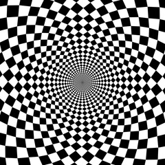Vector optical illusion black and white background
