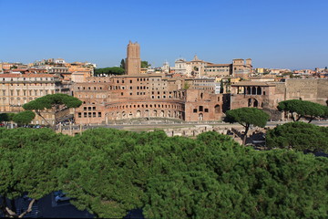 ROME, ITALY: View on the Trajan's Forum, October 03, 2012