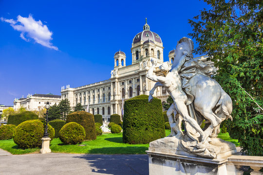 elegant Vienna with beautiful parks. Austria