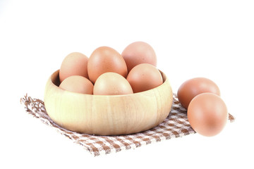 Egg collection isolated on white background