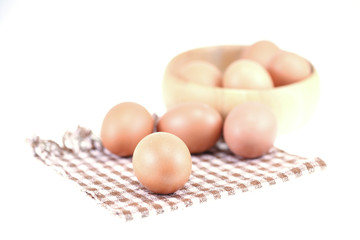 Egg collection isolated on white background