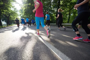 Photo sur Aluminium Jogging groupe de personnes jogging