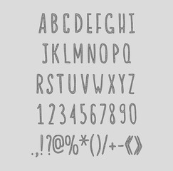 chalk sketched striped alphabet abc vector font. Type letters