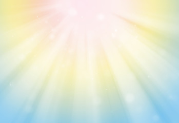 Colorful glitter sparkle defocused rays lights bokeh abstract background.