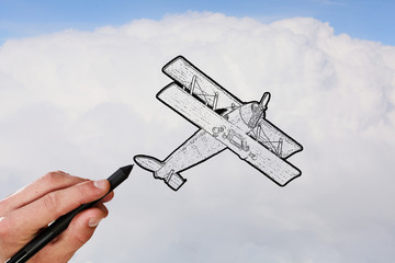 Biplane sketch © Sergey Nivens