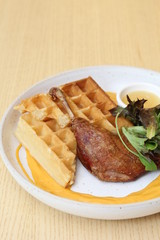 fried chicken and waffles