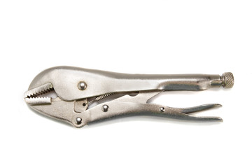 Locking pliers isolated on a white background