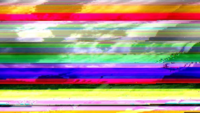 Digital video glitch matte. Digital interference