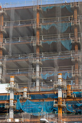 高層ビルの建築現場　