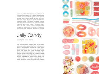 jelly candies on white background