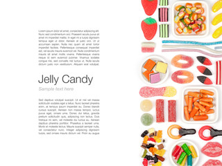 Fototapeta premium jelly candies on white background