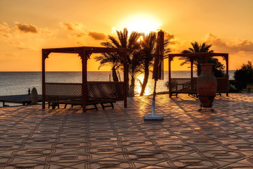 sunset in Marsa Alam, red sea, Egypt