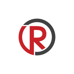 R initial circle company or RO, OR red logo