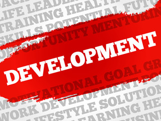 Development word cloud, business concept
