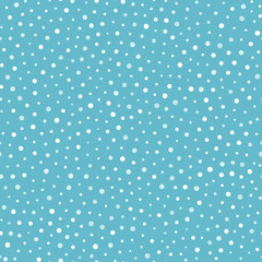 snowflakes on blue background seamless pattern