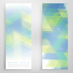 Vector banners and triangles.