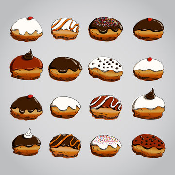 Hanukkah donuts set