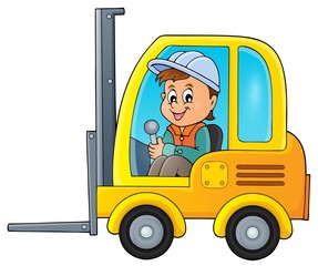 Fork lift truck theme image 2