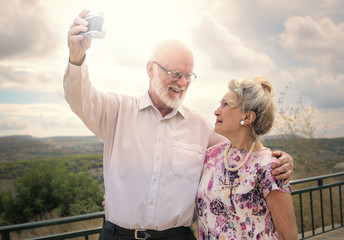 Happy couple taking a picture