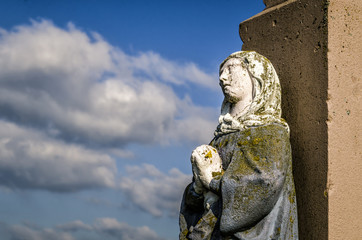 Fototapeta na wymiar The figure of the Virgin Mary.