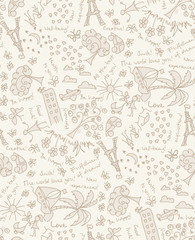 Vector Goals dreams and wishes background. Seamless pattern