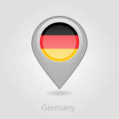 Germany flag pin map icon, vector illustration