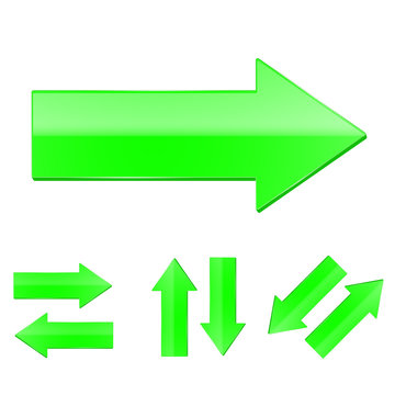 Arrow. Green icon