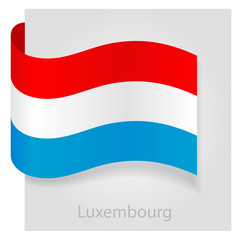 Luxembourg flag, vector illustration
