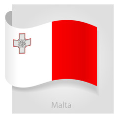 Malta flag, vector illustration