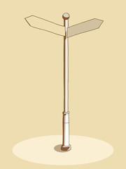 Street indicator vector illustration